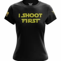 We The People Holsters I Shoot First Women's Short Sleeve Shirt Black Clearance