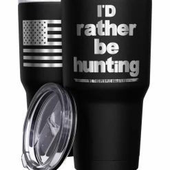 We The People Holsters Id Rather Be Hunting + American Flag Stainless Steel Tumbler Sale