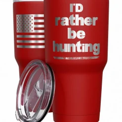 We The People Holsters Id Rather Be Hunting + American Flag Stainless Steel Tumbler Sale