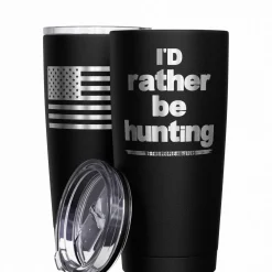 We The People Holsters Id Rather Be Hunting + American Flag Stainless Steel Tumbler Sale