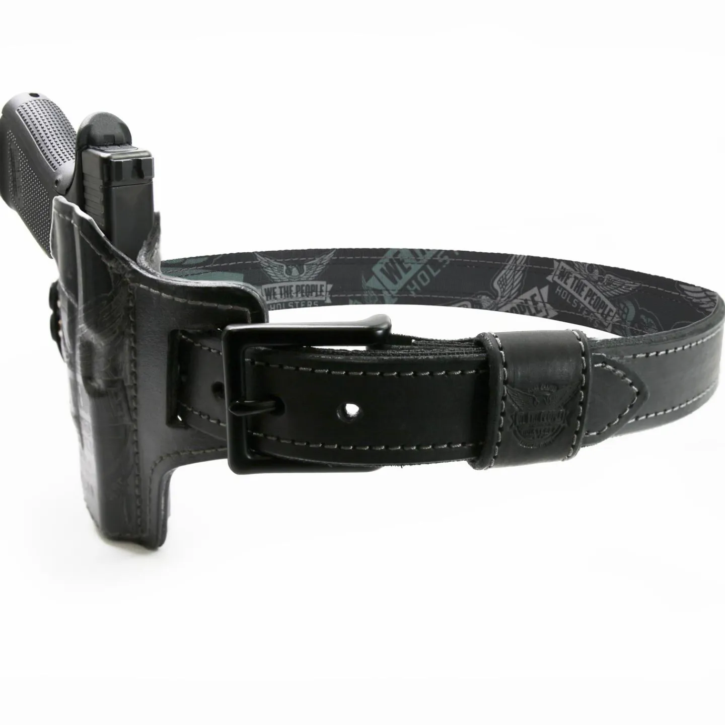 We The People Holsters Independence Leather Gun Belt Reinforced with Scuba Nylon Outlet