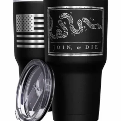 We The People Holsters Join or Die + American Flag Stainless Steel Tumbler New