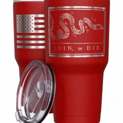 We The People Holsters Join or Die + American Flag Stainless Steel Tumbler New