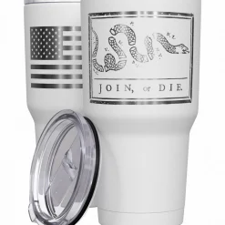 We The People Holsters Join or Die + American Flag Stainless Steel Tumbler New