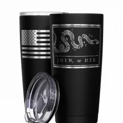We The People Holsters Join or Die + American Flag Stainless Steel Tumbler New