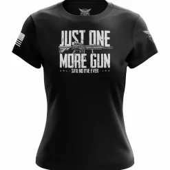We The People Holsters Just One More Gun Women's Short Sleeve Shirt Black New