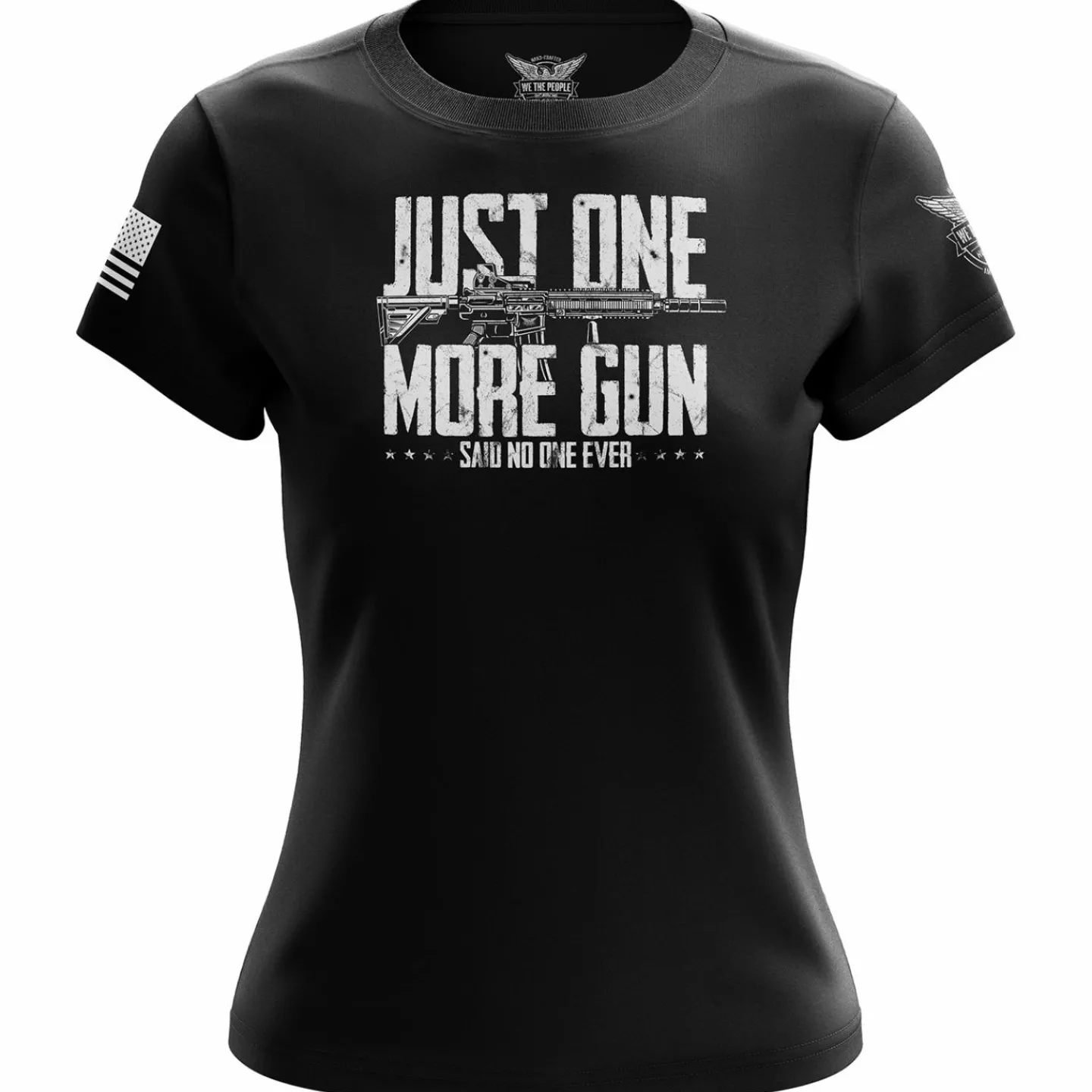 We The People Holsters Just One More Gun Women's Short Sleeve Shirt Black New