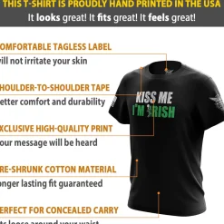 We The People Holsters Kiss me, I'm F'n Irish Short Sleeve Shirt Black Discount