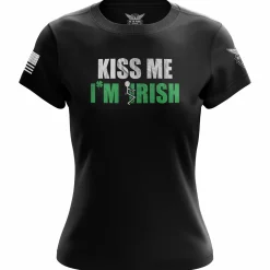 We The People Holsters Kiss me, I'm F'n Irish Women's Short Sleeve Shirt Black Best