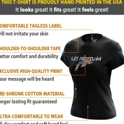 We The People Holsters Let Freedom PING Women's Short Sleeve Shirt Black Online