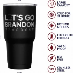 We The People Holsters Let's Go Brandon Stainless Steel Tumbler New