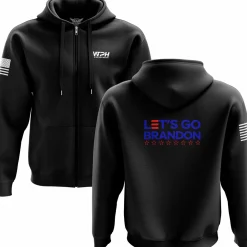 We The People Holsters Let's Go Brandon Zip Up Hoodie Black New