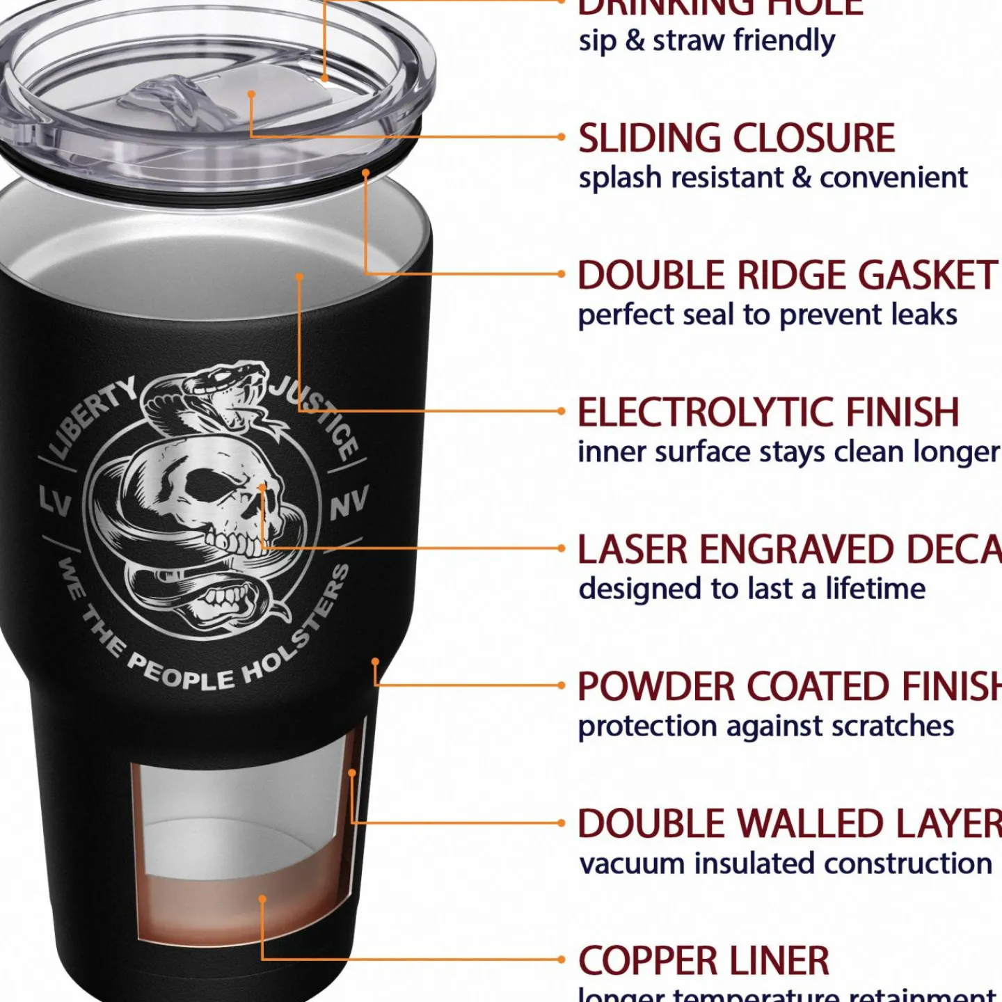 We The People Holsters Liberty And Justice Stainless Steel Tumbler Online
