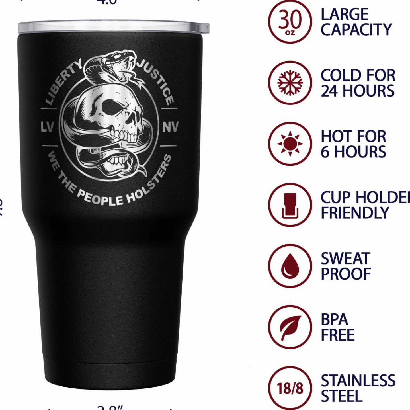 We The People Holsters Liberty And Justice Stainless Steel Tumbler Online