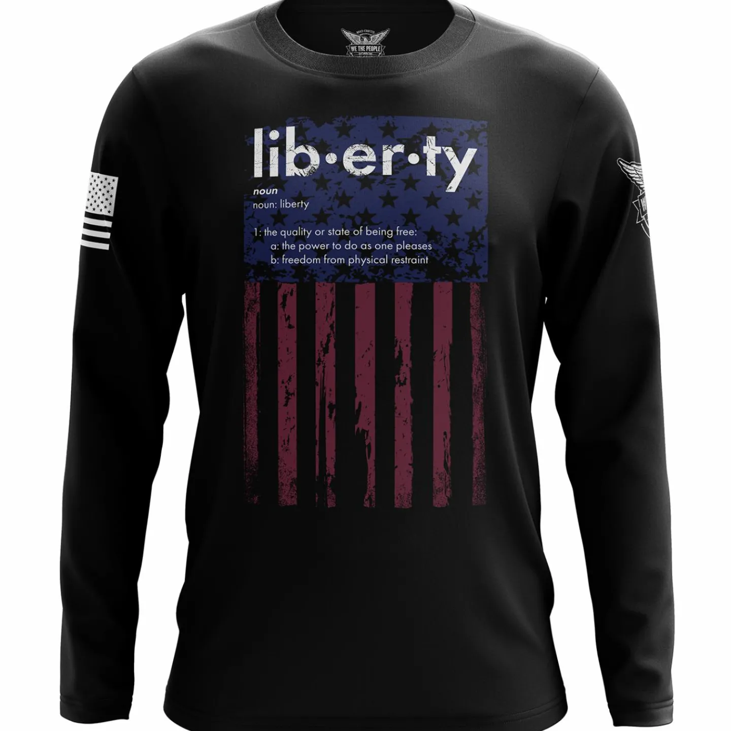 We The People Holsters Liberty Flag Long Sleeve Shirt Black Best