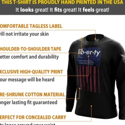 We The People Holsters Liberty Flag Long Sleeve Shirt Black Best