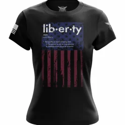 We The People Holsters Liberty Flag Women's Short Sleeve Shirt Black Outlet