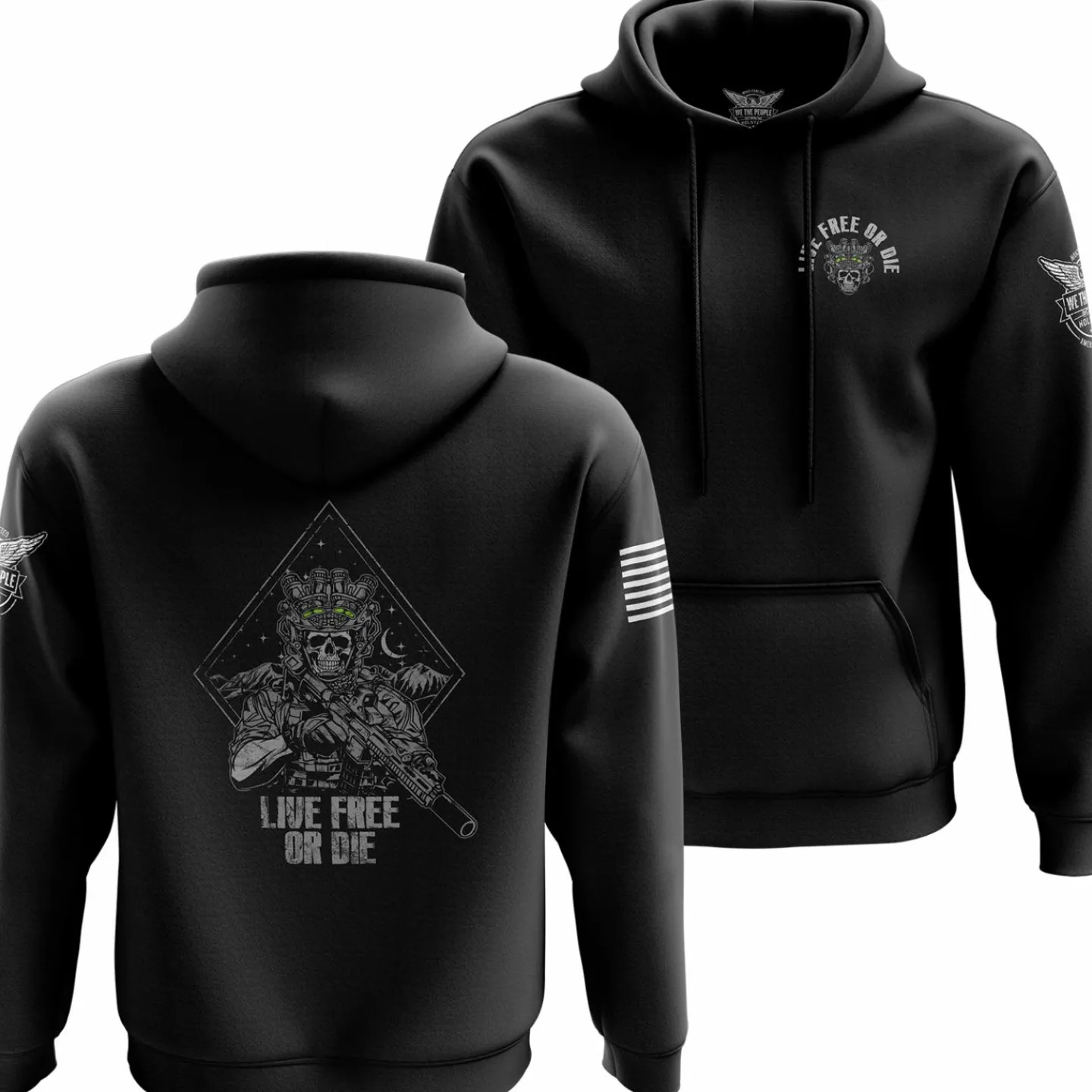 We The People Holsters Live Free or Die Hoodie Black Discount