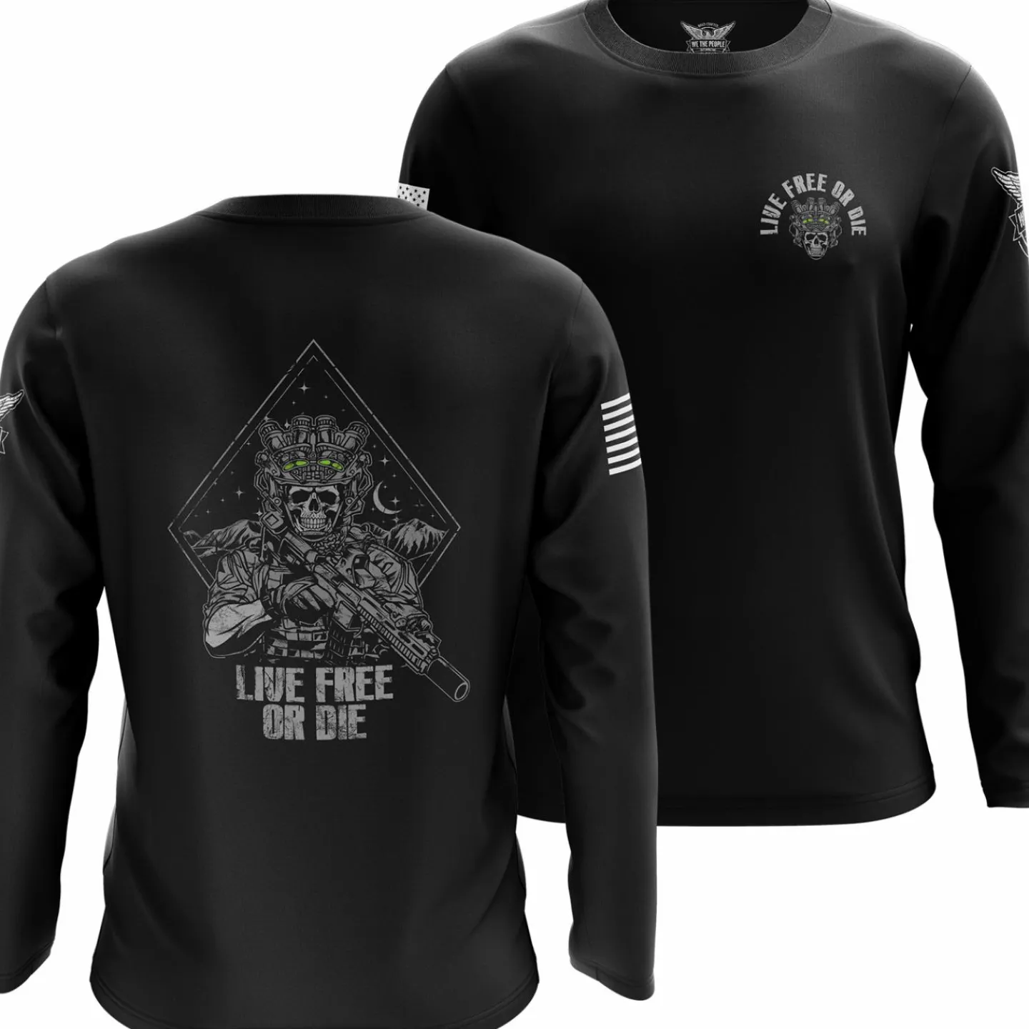 We The People Holsters Live Free or Die Long Sleeve Shirt Black Discount