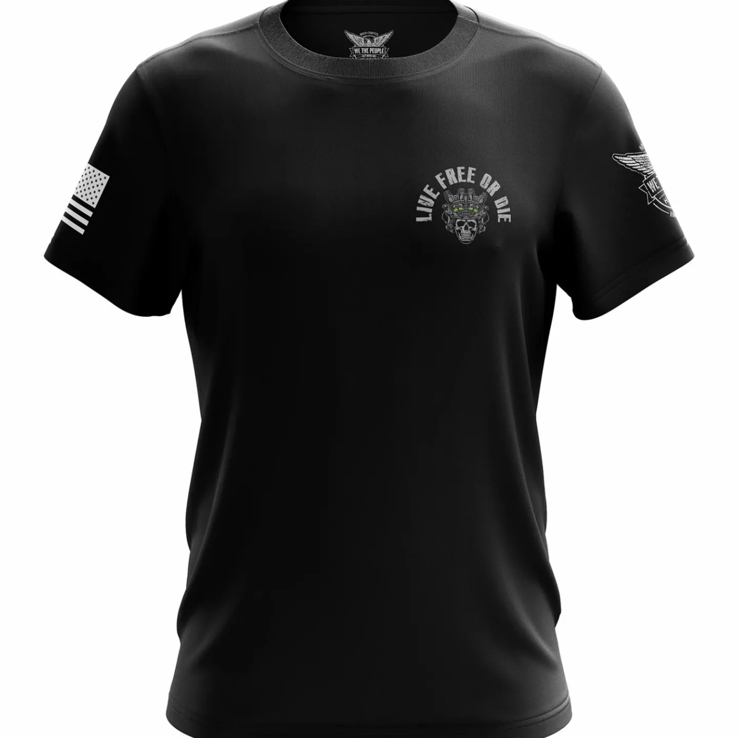 We The People Holsters Live Free or Die Short Sleeve Shirt Black New