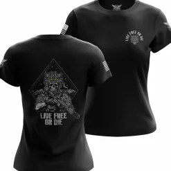 We The People Holsters Live Free or Die Women's Short Sleeve Shirt Black