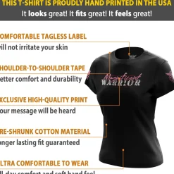 We The People Holsters Magnificent Warrior Women's Short Sleeve Shirt Black