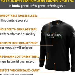 We The People Holsters Make Irish Whiskey Great Again Long Sleeve Shirt Black Sale
