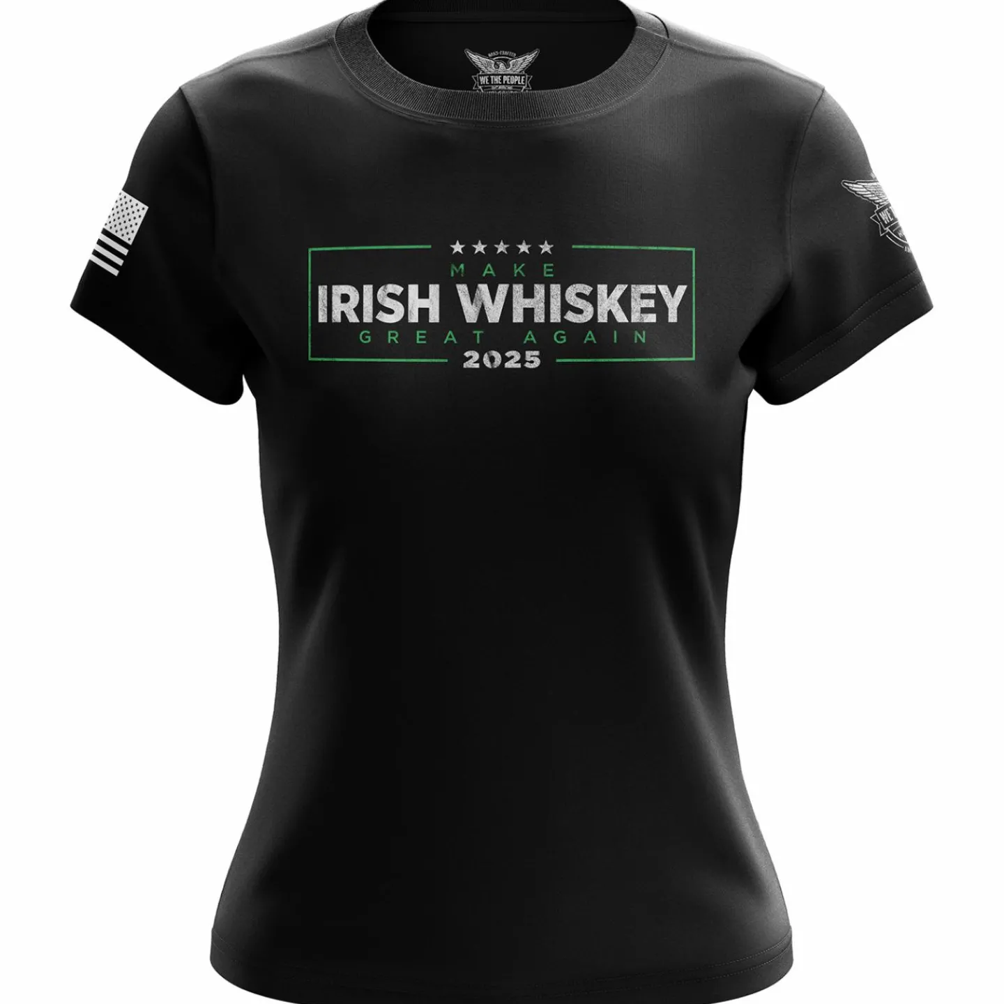 We The People Holsters Make Irish Whiskey Great Again Women's Short Sleeve Shirt Black Discount