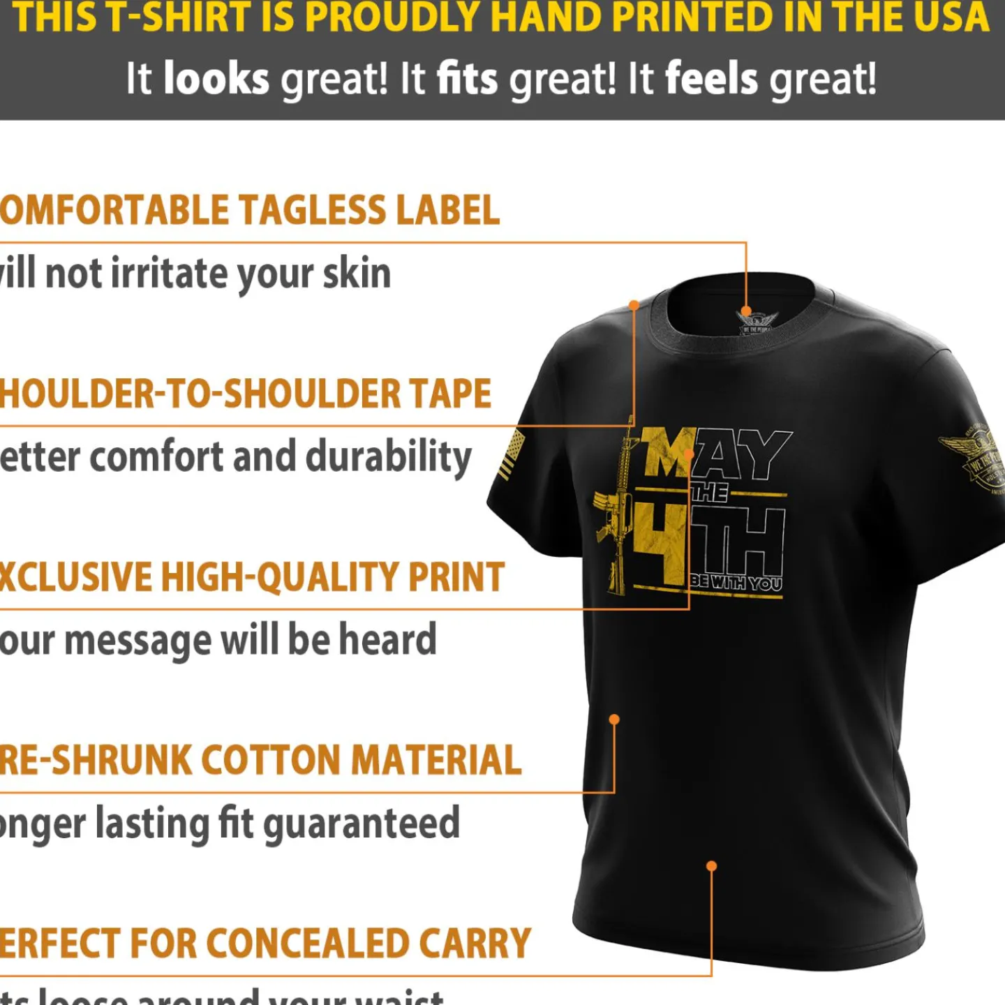 We The People Holsters May the 4th Short Sleeve Shirt Black Online