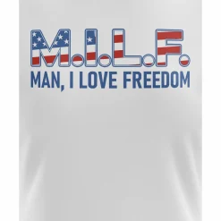 We The People Holsters M.I.L.F. Women's Short Sleeve Shirt White New