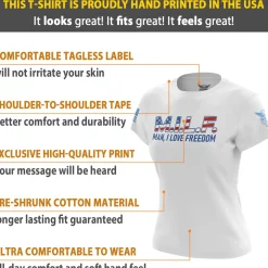 We The People Holsters M.I.L.F. Women's Short Sleeve Shirt White New