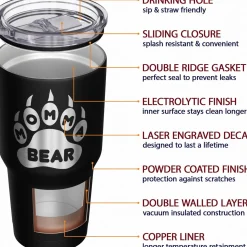We The People Holsters Momma Bear Paw Stainless Steel Tumbler New