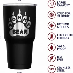 We The People Holsters Momma Bear Paw Stainless Steel Tumbler New