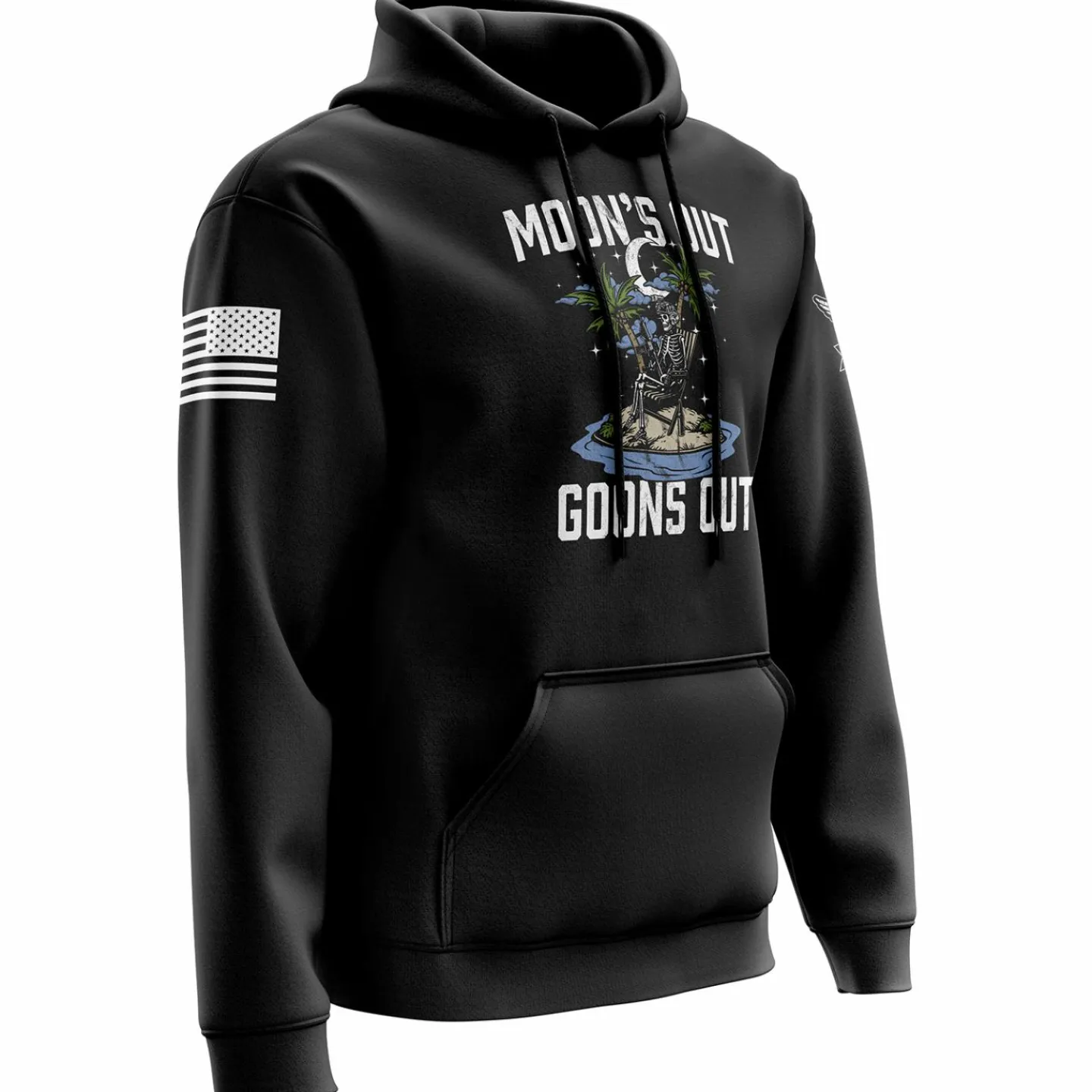 We The People Holsters Moon's Out Goons Out Hoodie Black Online