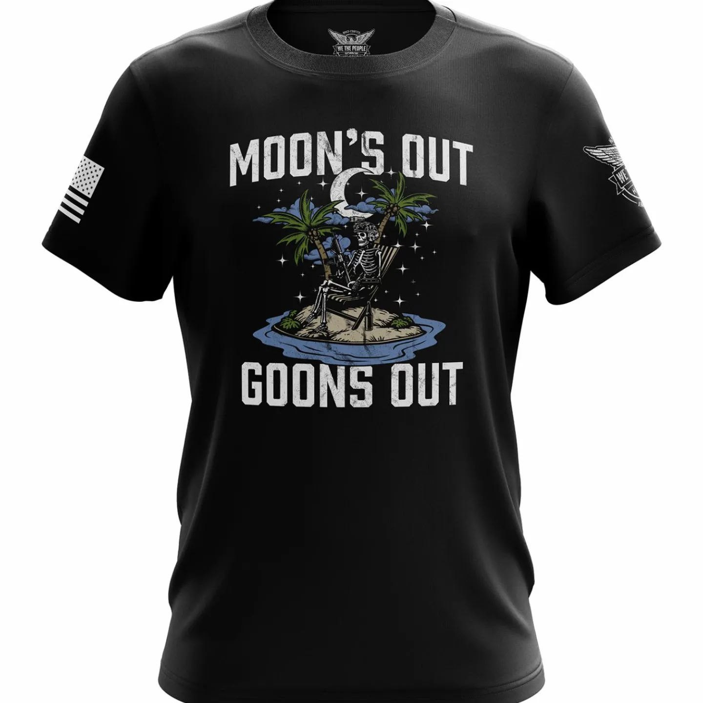 We The People Holsters Moon's Out Goons Out Short Sleeve Shirt Black Hot
