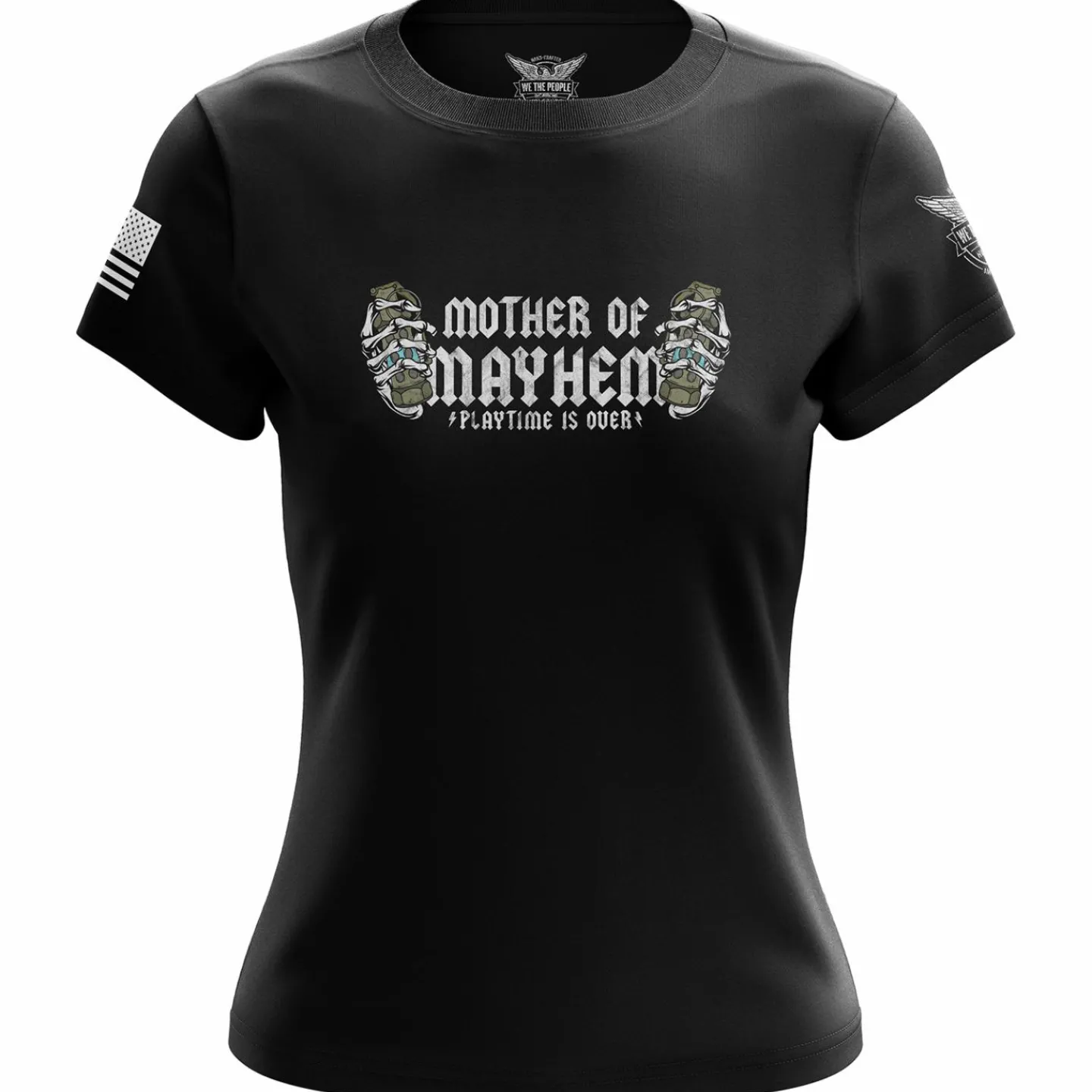 We The People Holsters Mother of Mayhem Women's Short Sleeve Shirt Black Sale