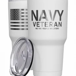 We The People Holsters Navy Vet + American Flag Stainless Steel Tumbler Best