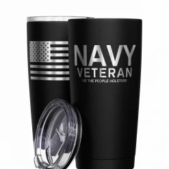 We The People Holsters Navy Vet + American Flag Stainless Steel Tumbler Best