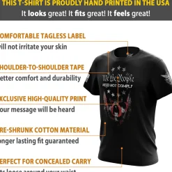 We The People Holsters Need Not Comply Short Sleeve Shirt Black Clearance