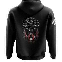 We The People Holsters Need Not Comply Zip Up Hoodie Black Sale