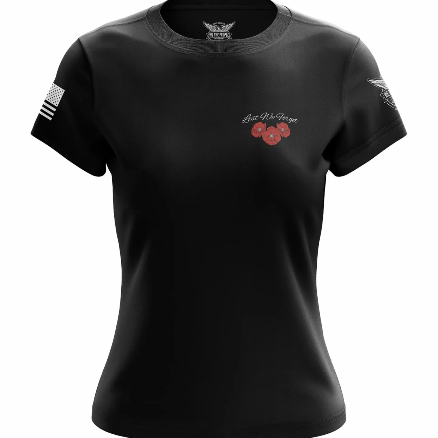 We The People Holsters Never Forgotten Women's Short Sleeve Shirt Black Sale