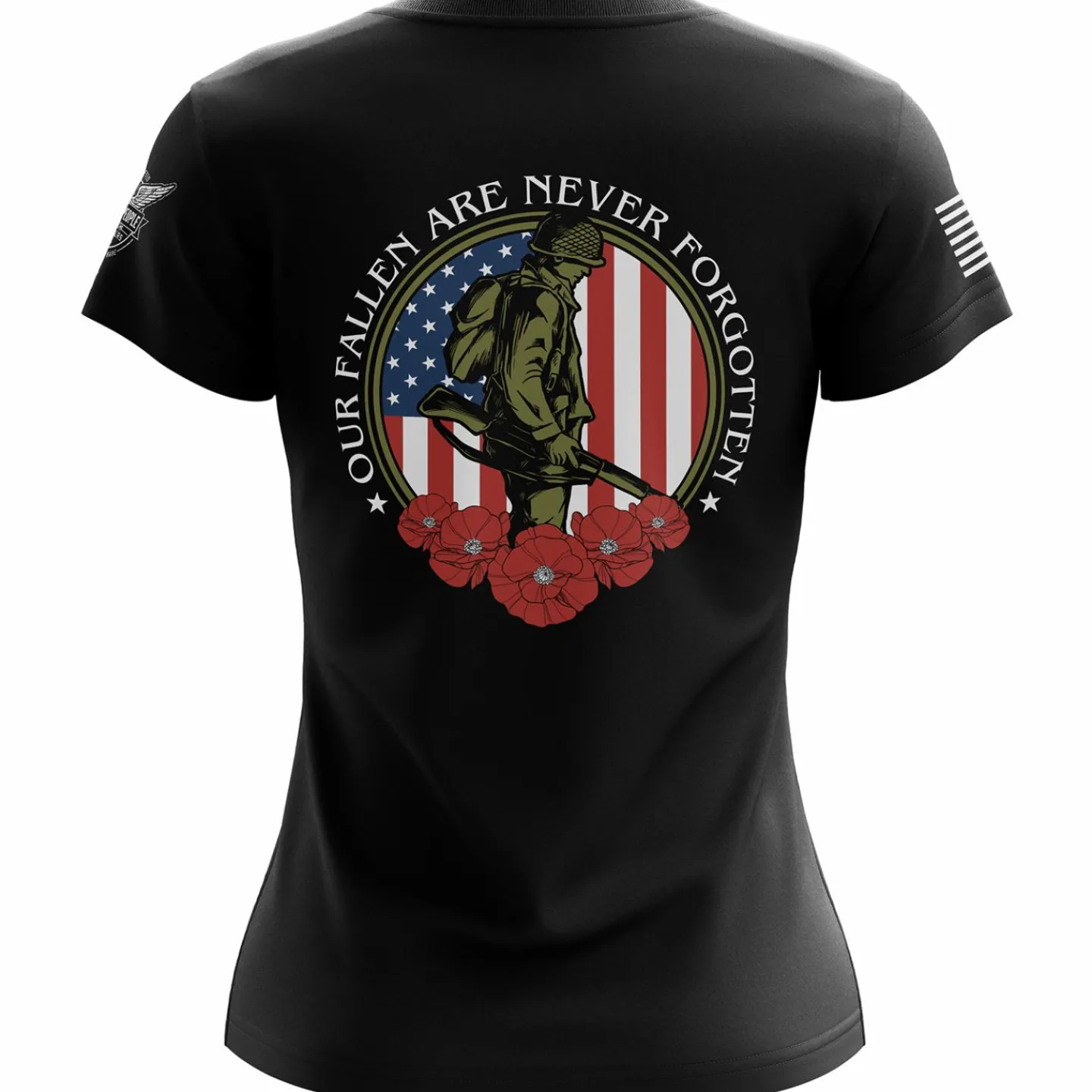 We The People Holsters Never Forgotten Women's Short Sleeve Shirt Black Sale