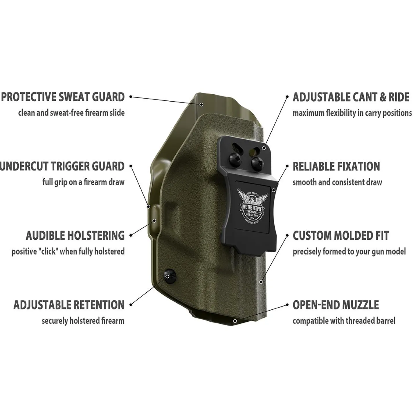 We The People Holsters Olive Drab Custom Printed Holster - IWB Kydex Holster Hot