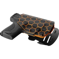 We The People Holsters Orange Honeycomb Custom Printed Holster - OWB Kydex Holster Online
