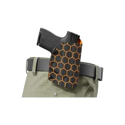 We The People Holsters Orange Honeycomb Custom Printed Holster - OWB Kydex Holster Online