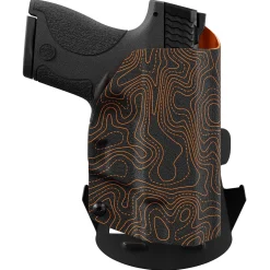 We The People Holsters Orange Topographic Map Custom Printed Holster - OWB Kydex Holster Clearance