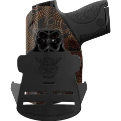 We The People Holsters Orange Topographic Map Custom Printed Holster - OWB Kydex Holster Clearance