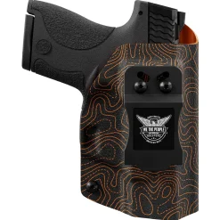 We The People Holsters Orange Topographic Map Custom Printed Holster - IWB Kydex Holster Best