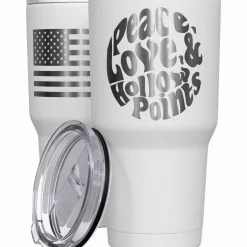We The People Holsters Peace, Love, & Hollow Points Stainless Steel Tumbler New