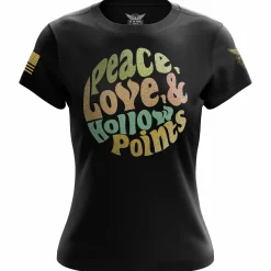 We The People Holsters Peace, Love, & Hollow Points Women's Short Sleeve Shirt Black Outlet